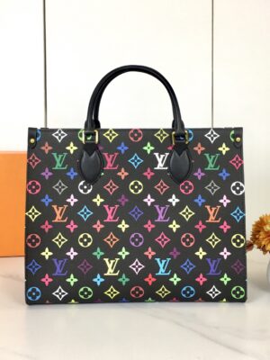 LV x TM On The Go MM  Black  SIZE:35 x 27 x 14 cm