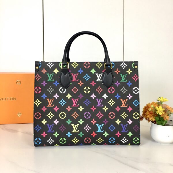 LV x TM On The Go MM  Black  SIZE:35 x 27 x 14 cm