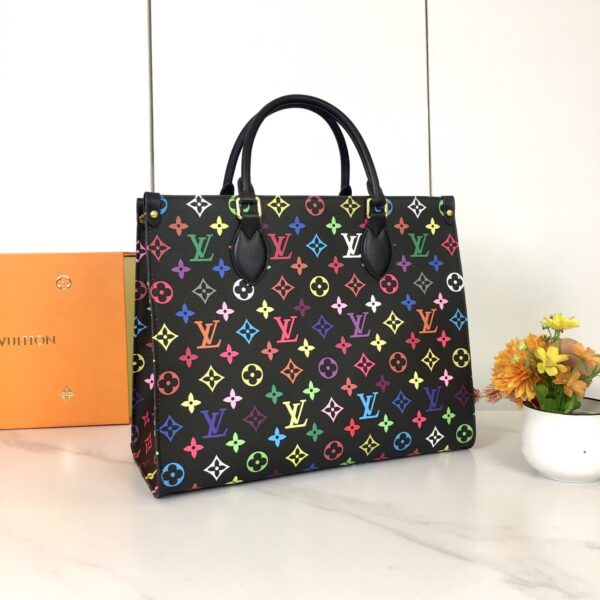 LV x TM On The Go MM  Black  SIZE:35 x 27 x 14 cm