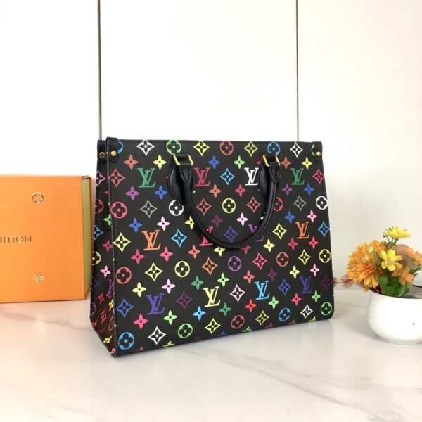 LV x TM On The Go MM  Black  SIZE:35 x 27 x 14 cm