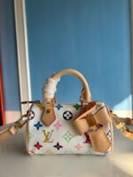 LV x TM Nano Speedy  White  SIZE:16 x 10 x 7.5cm