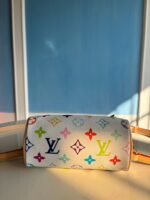 LV x TM Nano Speedy  White  SIZE:16 x 10 x 7.5cm