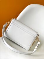 LV  Dauphine Soft MM  White SIZE:24 x 17 x 9 cm